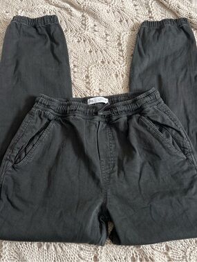 Zara Kids Dark Gray Elastic Waist Jogger Pants